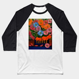 beautiful abstract flowers in a glass vase . Baseball T-Shirt